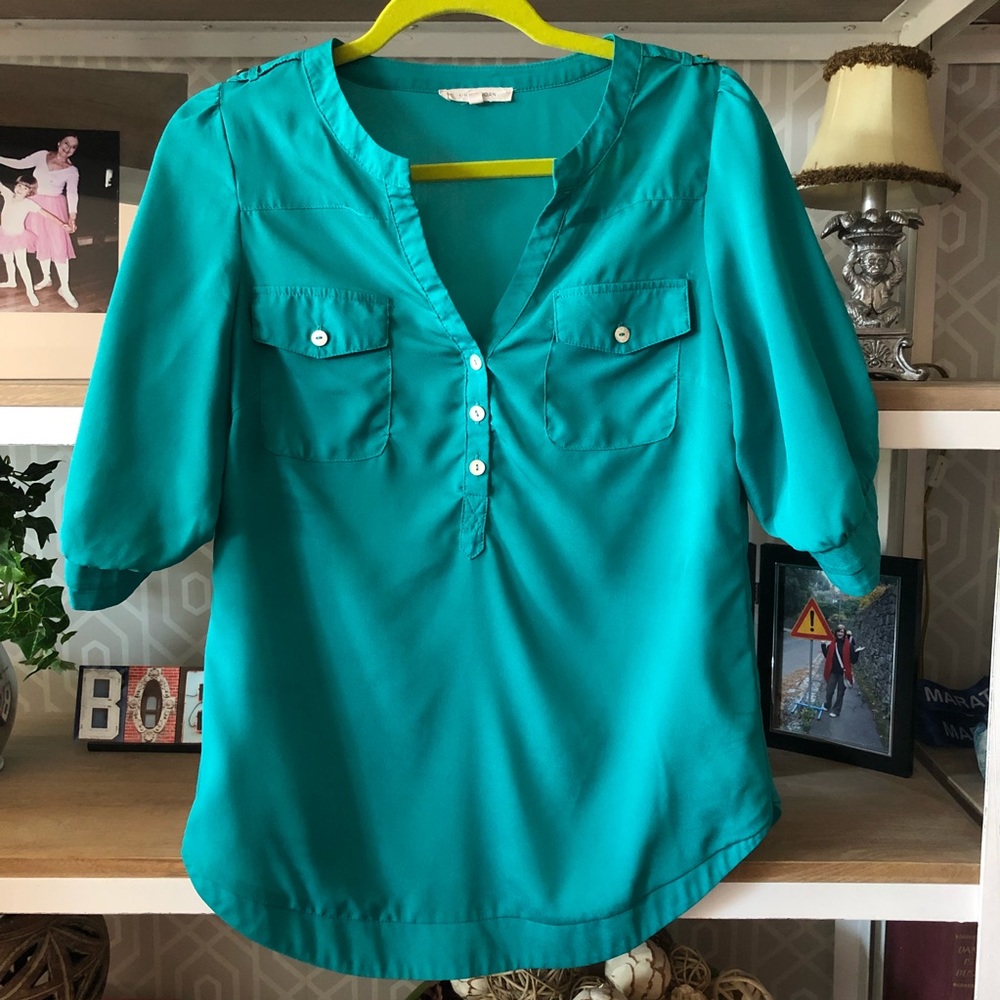 41 Hawthorn green Filbert pull-over blouse sz S